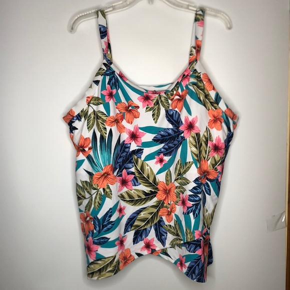 NWT Swim Solutions Women’s Hi Neck Tankini Top SIZE 24W PLUS SIZE NEW WITH TAGS - Picture 2 of 11